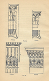 American Vignola Architecture - "THREE ARCHITECTURAL PRINTS" - Lithograph  - 1902 - Sandtique-Rare-Prints and Maps