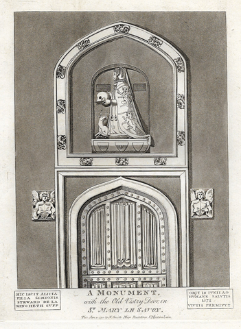 MONUMENT OF VESTRY DOOR - ST. MARY LE SAVOY