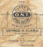 Trade Card - c1880 -  "CLARK'S O.N.T. SPOOL" - Chromolithograph