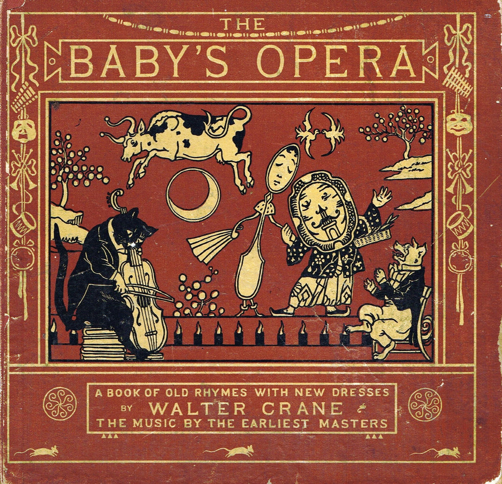 Walter Crane Baby's Opera - "FRONT COVER" - Children's Lithograph - 1870