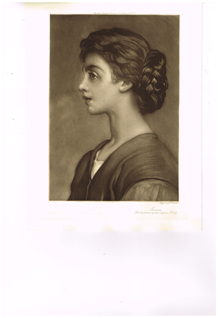 Clouston's "JESSICA" - Fine Mezzotint Print - 1898