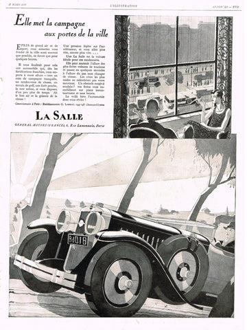 Antique Magazine Advertising -  "LA SALLE" - Ephemera - 1928