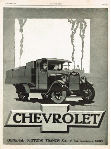 Antique Magazine Advertising -  "CHEVROLET TRUCK" - Ephemera - 1928