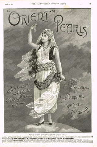 Antique Magazine Advertising -  "ORIENT PEARLS" - Ephemera - 1892