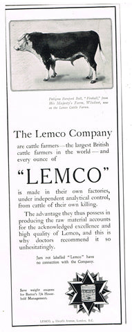 Antique Magazine Advertisment -  "THE LEMCO COMPANY" - Ephemera - c1900