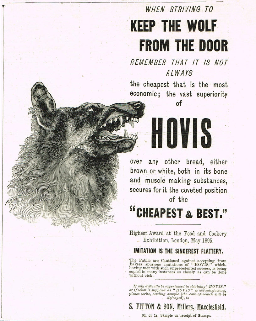 Antique Magazine Advertisment -  "HOVIS BREAD" - Ephemera - c1900