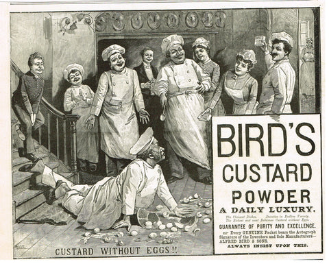 Antique Magazine Advertisment -  "BIRD'S CUSTARD POWDER" - Ephemera - 1900