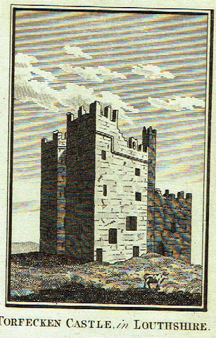 Miniatures Scene - "TORFECKEN CASTLE IN LOUTHSHIRE" - Engraving - c1780
