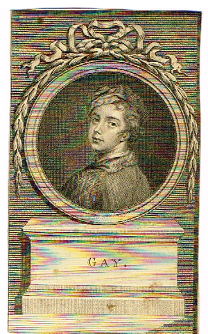 Miniature Portrait - "GAY" - Copper Engraving - c1780
