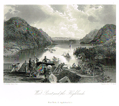 Picturesque America's "WEST POINT AND THE HIGHLANDS" - Steel Engraving - 1872