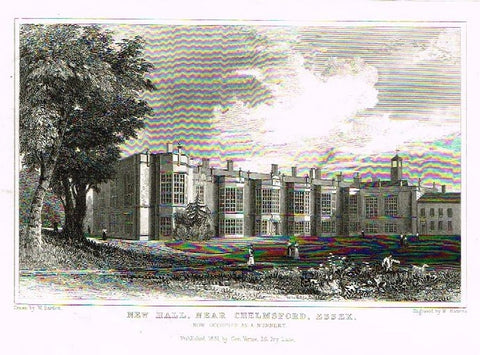 Bartlett Steel Engraving  NEW HALL NEAR CHELMSFORD, ESSEX 1821