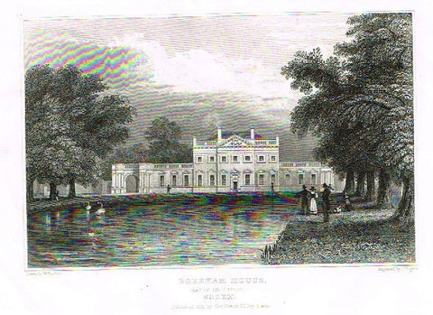 Bartlett Steel Engraving  BOREHAM HOUSE, ESSEX 1821