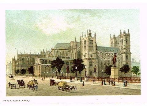 Nelson's "WESTMINSTER ABBEY" - Miniature Chromolithograph - 1889
