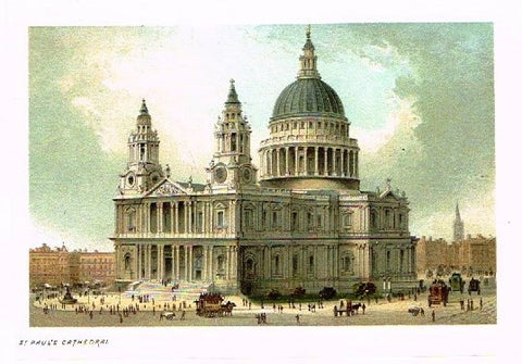 Nelson's "ST. PAUL'S CATHEDRAL" - Miniature Chromolithograph - 1889