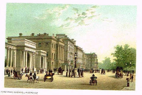 Nelson's "HYDE PARK CORNER - PICCADILLY" - Miniature Chromolithograph - 1889