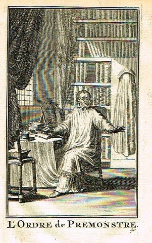 Buonanni's Histoire du Clerge - "L'ORDRE DE PREMONSTRE"- Copper Engraving - 1716