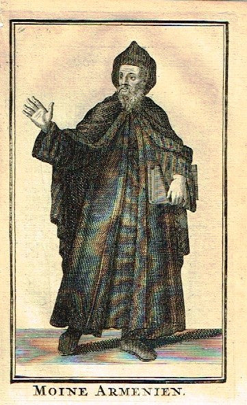 Buonanni's Histoire du Clerge - "MOINE ARMENIEN"- Copper Engraving - 1716