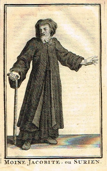 Buonanni's Histoire du Clerge - "MOINE JACOBITE OU SURIEN"- Copper Engraving - 1716