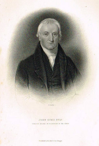 Works of Robert Burns Portrait - "JOHN SYME ESQr." - Steel Engraving - 1859