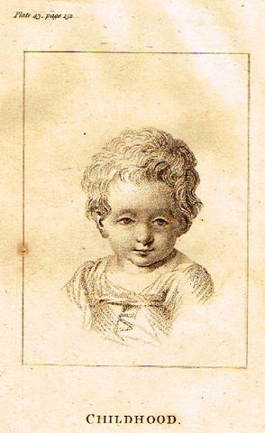 Artist's Repository - "CHILDHOOD" - Copper Engraving - 1813