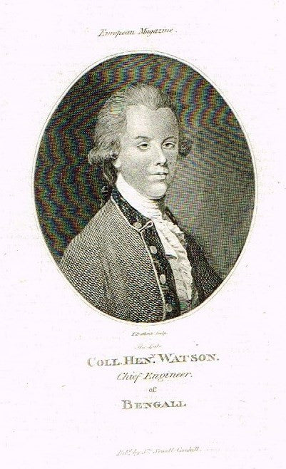 European Magazine - "COLL. HENRY WATSON" - Copper Engraving - 1786