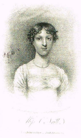 European Magazine - "MISS C. NEILL" - Copper Engraving - 1814