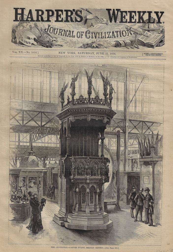 THE CENTENNIAL - CARVED PULPIT, BELGIAN