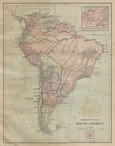  POLITICAL MAP OF S. AMERICA